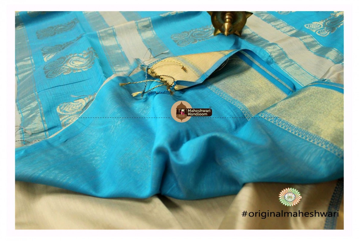 Maheshwari Tussar Buta Pallu Saree