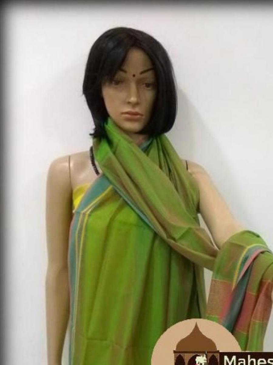 Maheshwari Green Dupatta