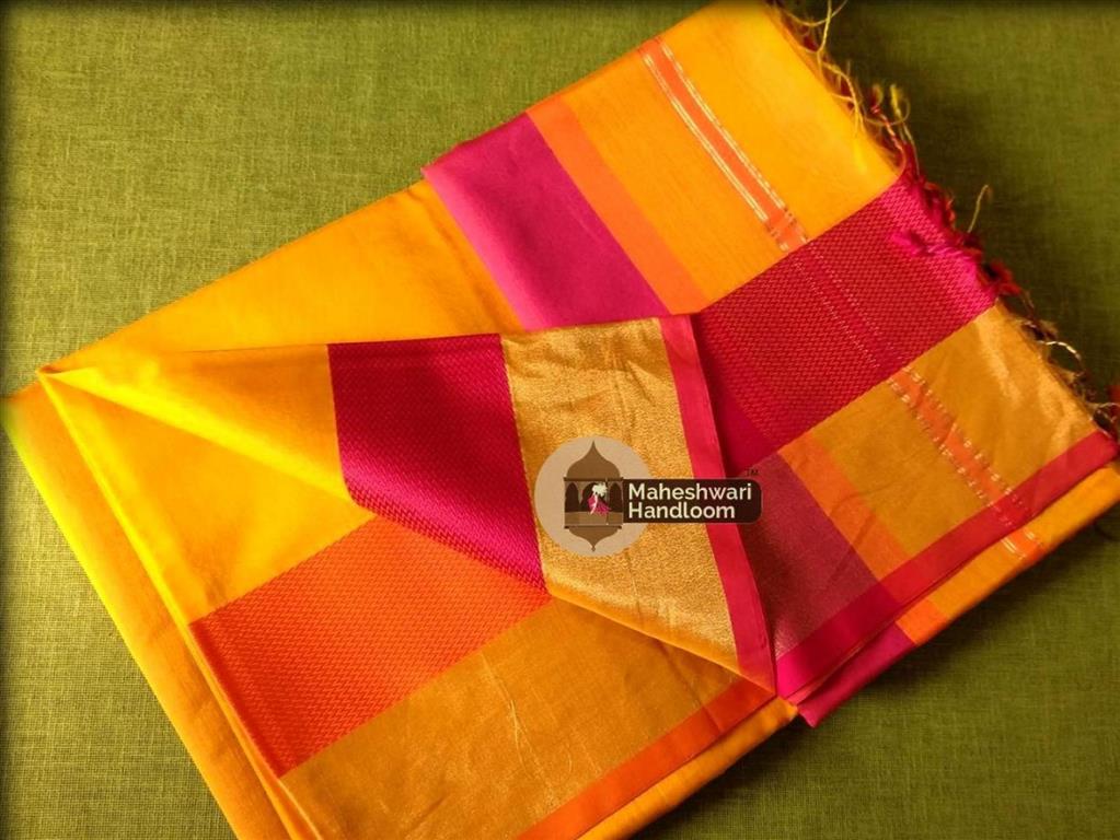 Maheshwari Jari Patta Ganga jamuna Sarees