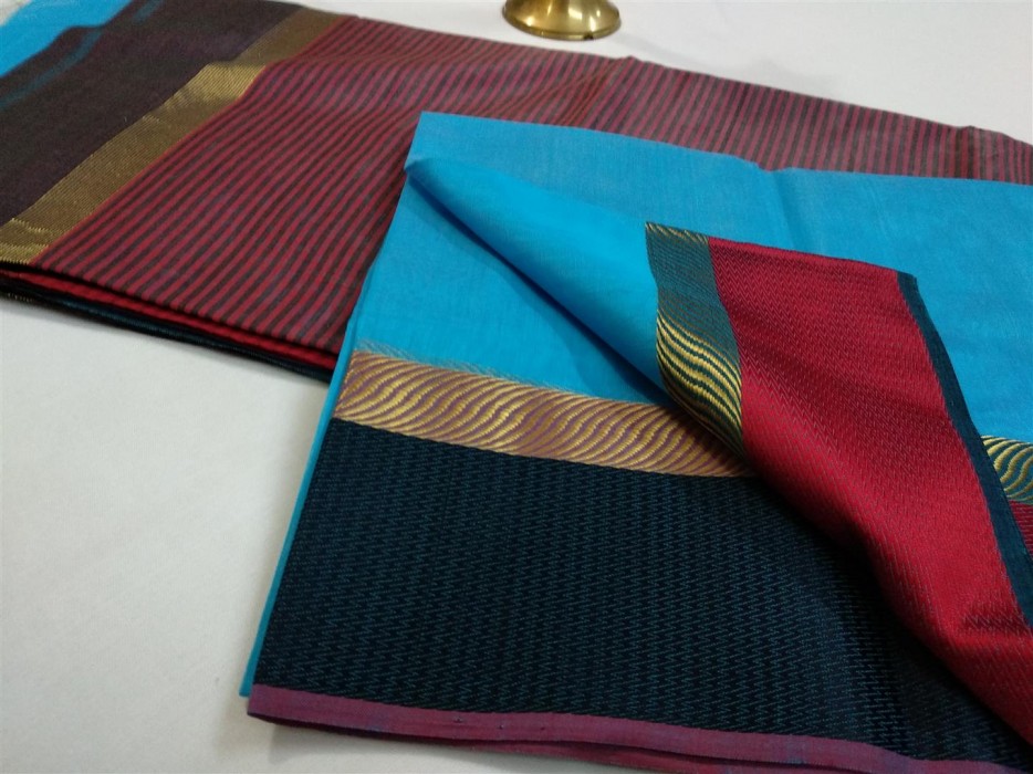 Maheshwari Firozi Ganga Jamuna Saree