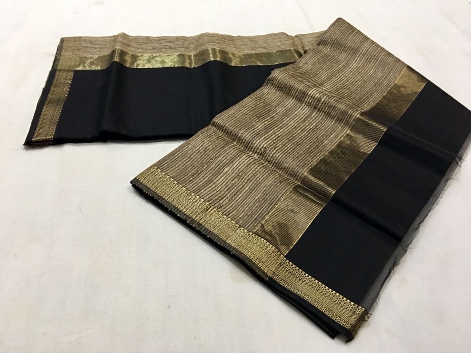 MAheshwari Black Gicha Pallu Saree