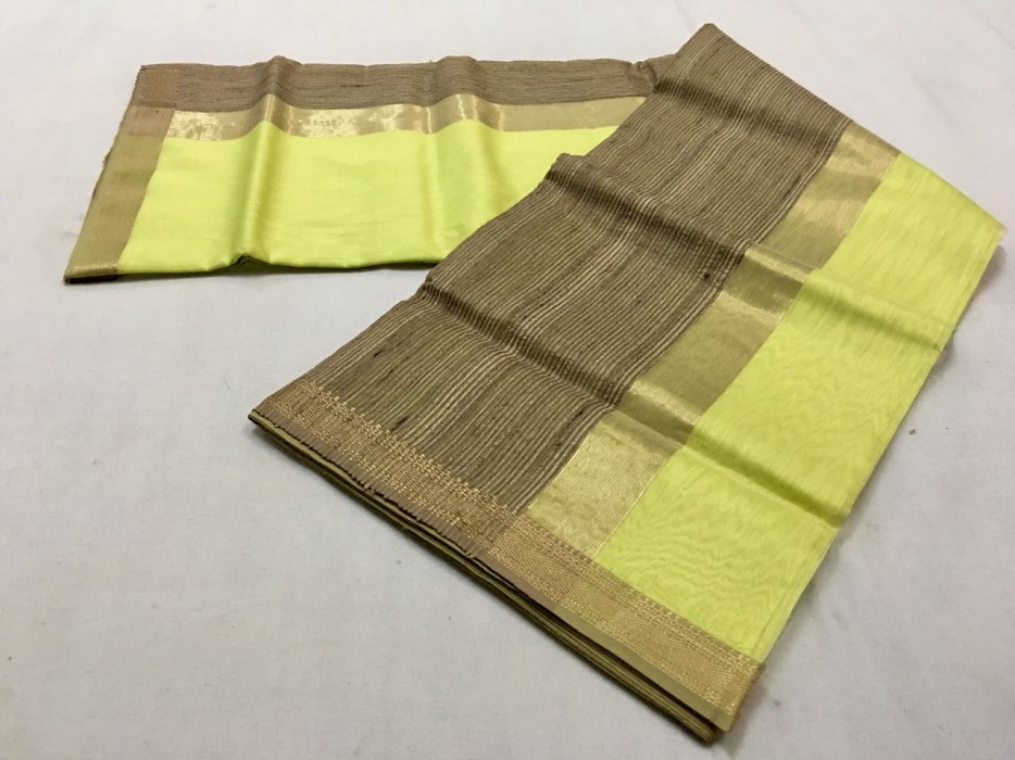 Maheshwari Light Green Gicha Pallu Saree
