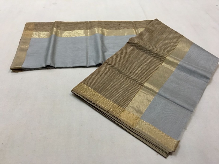 Maheshwari Grey Gicha Pallu Saree
