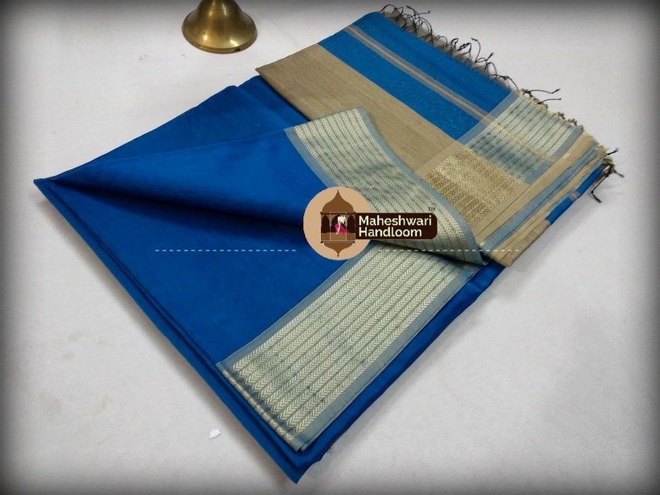 Maheshwari  Resham 9v Border saree