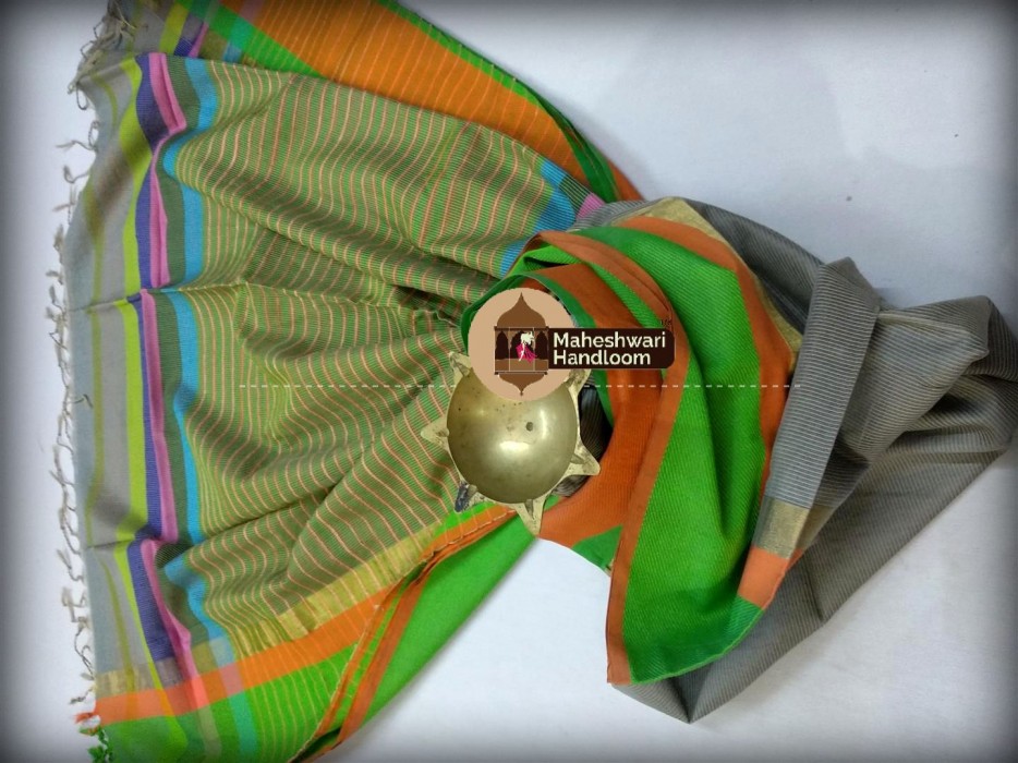 Maheshwari Tussar Ganga Jamuna Saree