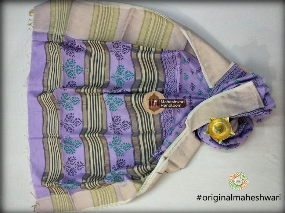 Maheshwari   Handblock Print Saree