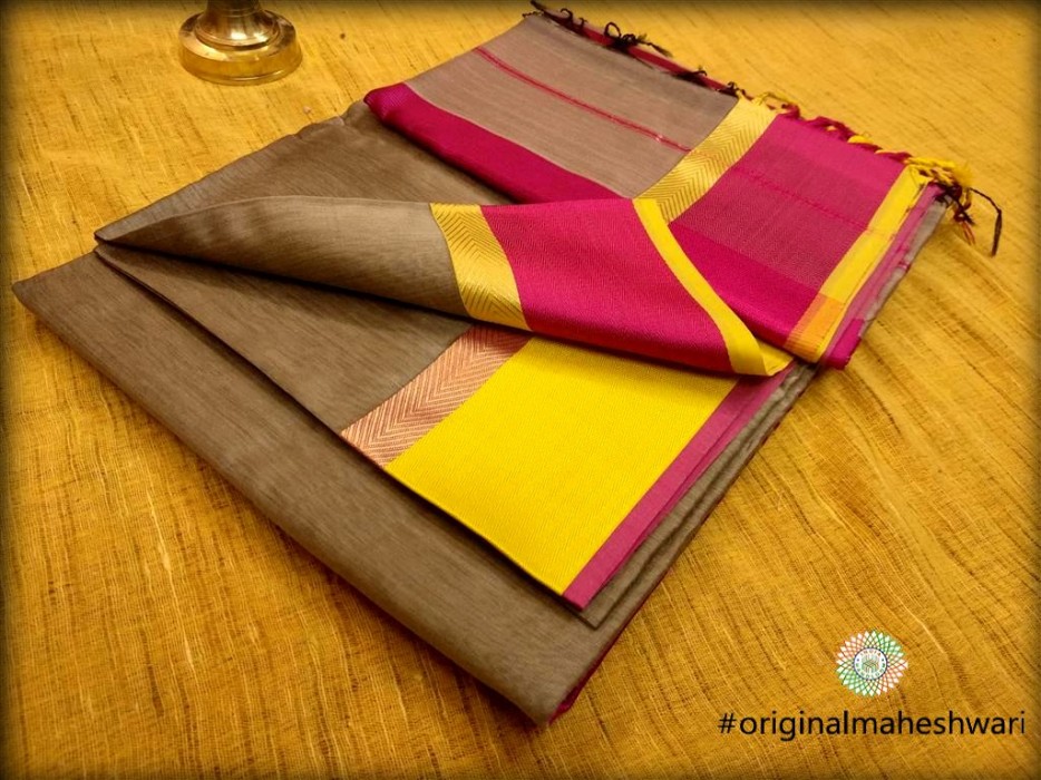 Maheshwari Tussar Ganga Jamuna saree