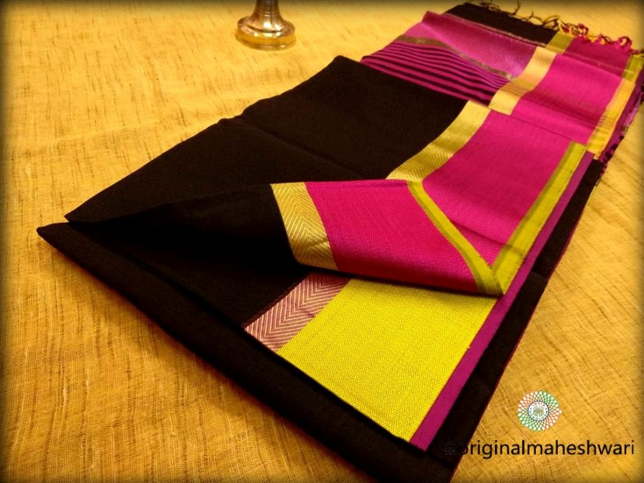 Maheshwari Coke Ganga Jamuna saree