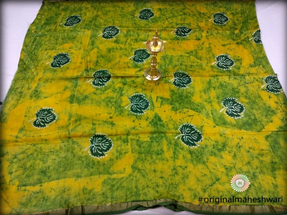 Maheshwari Green Printed Kurti material