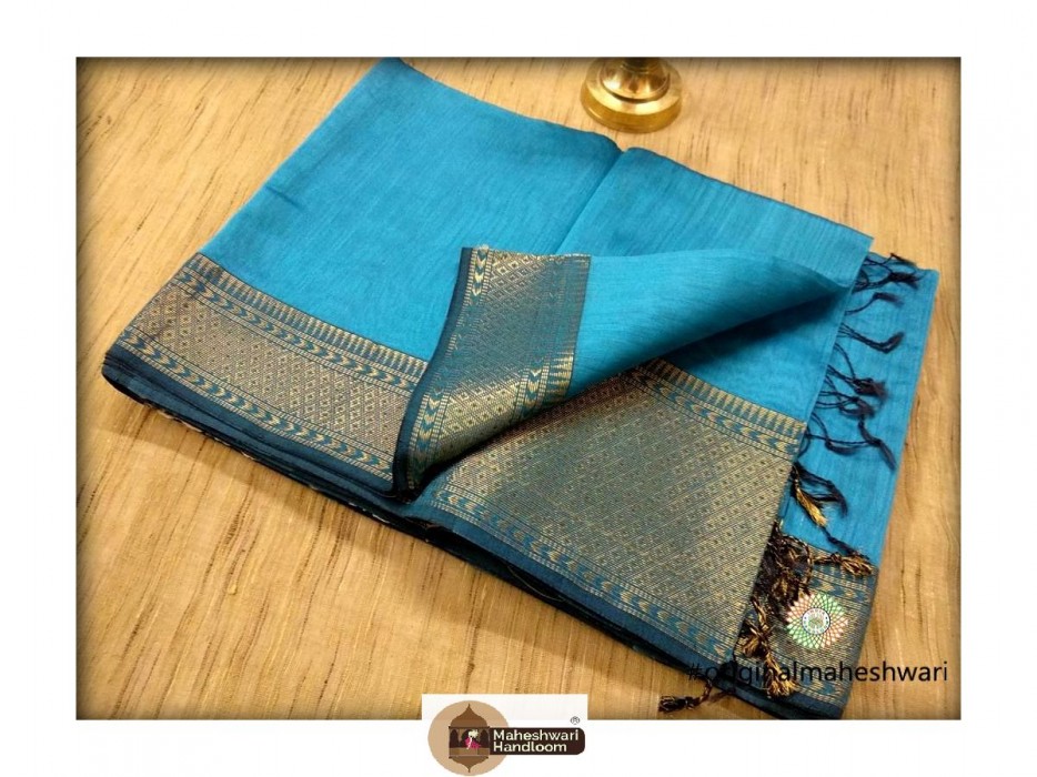 Maheshwari chintamani Diamond Border Saree