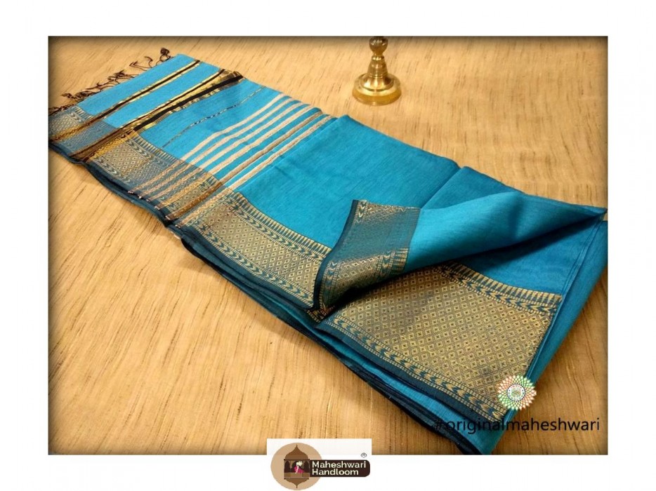 Maheshwari chintamani Diamond Border Saree
