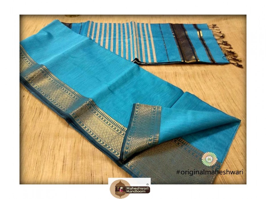 Maheshwari chintamani Diamond Border Saree