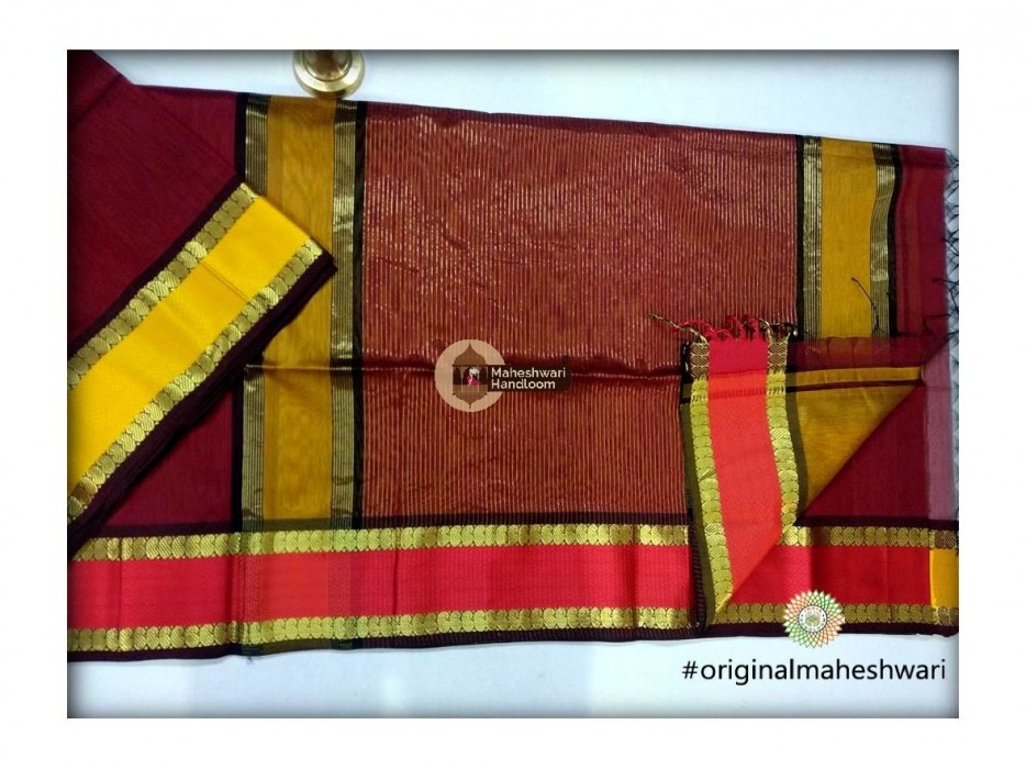 Maheshwari  Keri buti Border Saree