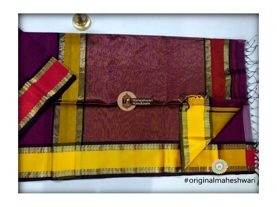 Maheshwari Meginta Keri buti Border Saree