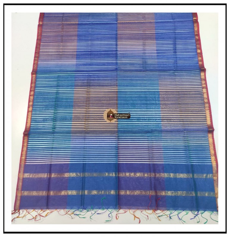 Maheshwari Multicolour Silk Dupatta