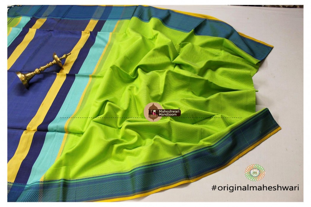 Maheshwari Resham Zigzag Border Saree