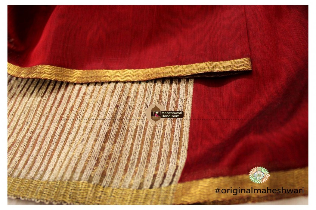 Maheshwari Kosa Pallu Jari Border Saree