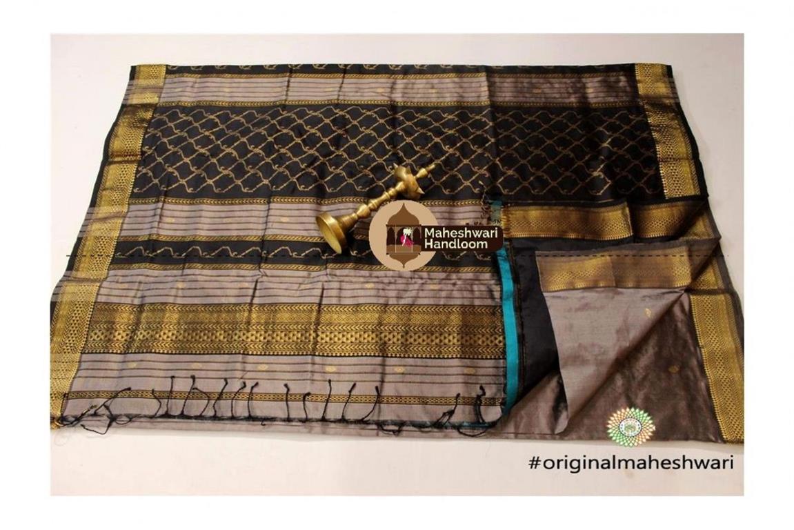 Maheshwari Skin Color  Pure Silk Saree 