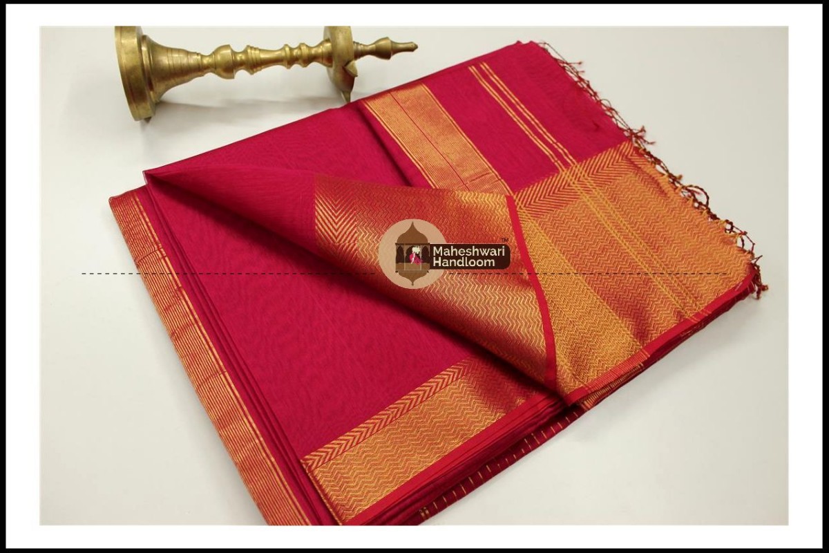 Maheshwari Rani Jari skirt Border saree