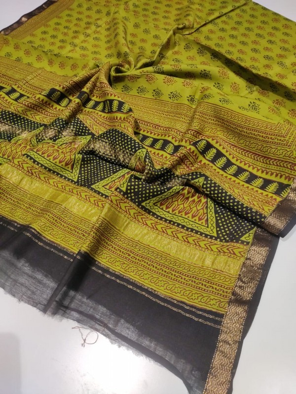 Maheshwari Handwoven Silk Cotton Bagh Print Dupattas