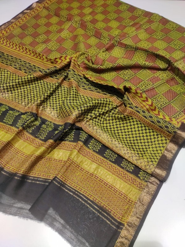 Maheshwari Handwoven Silk Cotton Bagh Print Dupattas