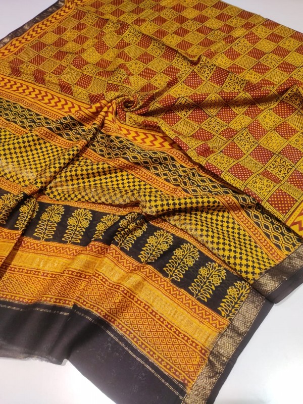 Maheshwari Handwoven Silk Cotton Bagh Print Dupattas