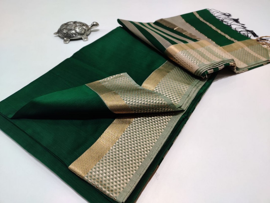 Maheshwari  Resham Thread Border Sarees 