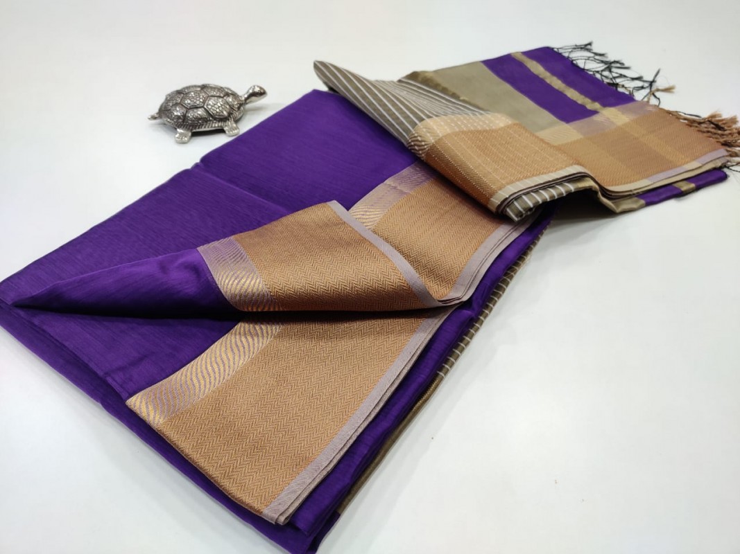 Maheshwari  Resham Thread Border Sarees