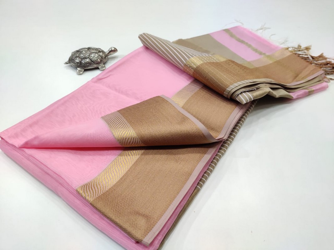 Maheshwari  Resham Thread Border Sarees 