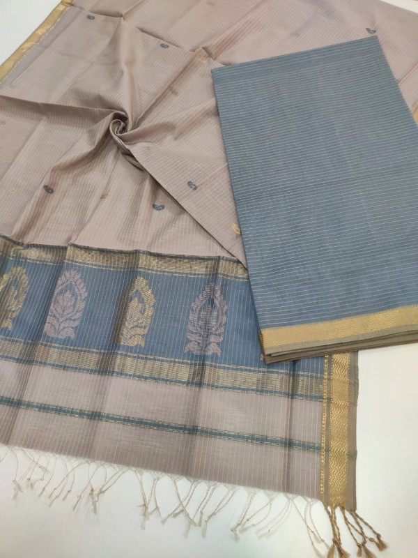 Maheshwari Grey-Beige Buta-Buti Suit