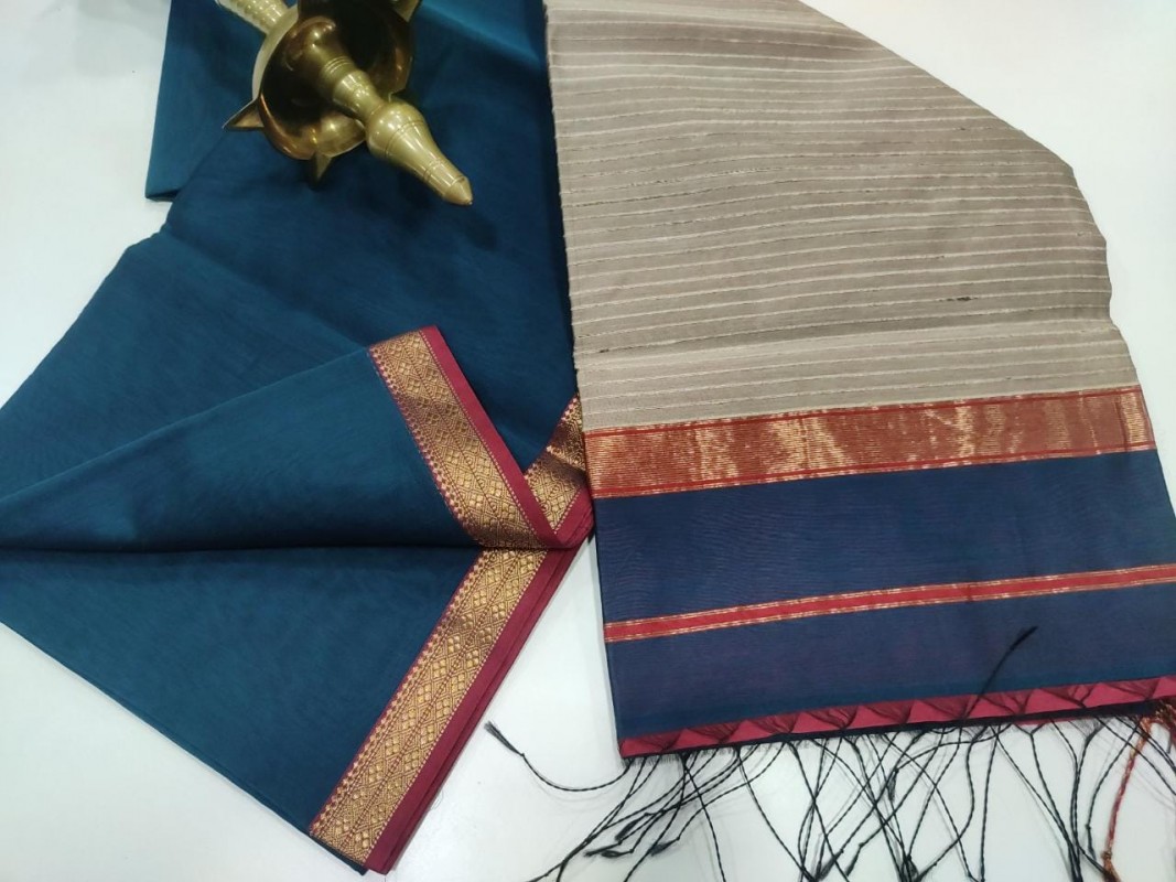 Maheshwari Rama Green Gicha Pallu Saree